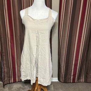 Beige Sleeveless Romper dress.  Size medium